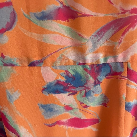 New! Wayf Alma Orange Floral Print Sleeveless Tiered Maxi Dress NWT 1705 - Picture 6 of 11